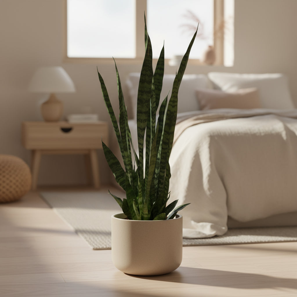 Sansevieria zeylanica - luftreinigende Bogenhanf-Pflanze für ein ausgeglichenes Raumklima (Ø 17 cm, Höhe 75 cm)