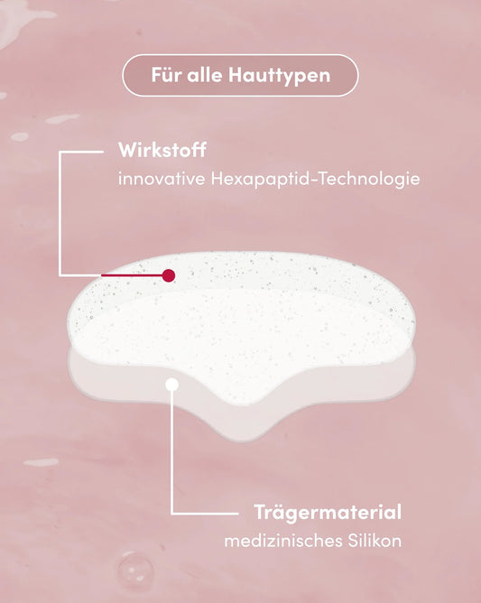Wiederverwendbares Stirn Pad mit Hexapeptide APRICOT