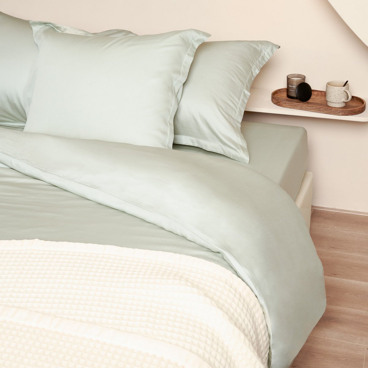 Kissenbezug TENCEL™ Satin - seidig weich & hautfreundlich (Graugrün)