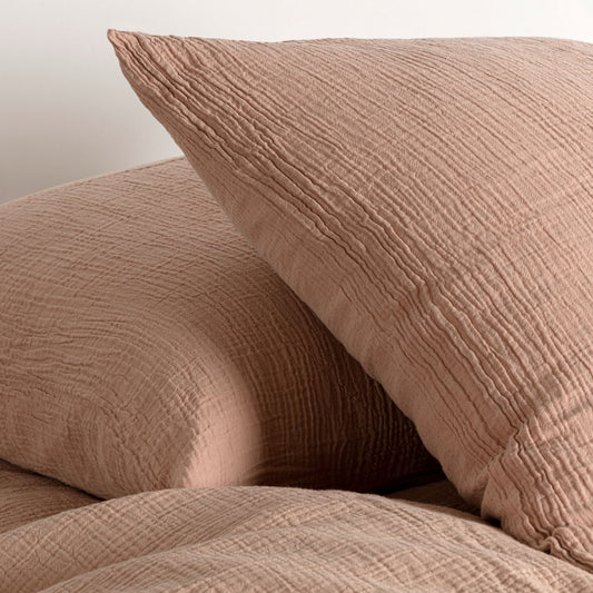 Bettwäsche aus Musselin - sanft, atmungsaktiv & pflegeleicht (Sahara Pink)