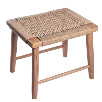 Hocker aus Trembesi-Holz und recyceltem Papier – handgefertigt & nachhaltig