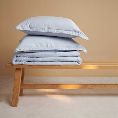Tencel™ Lyocell Twill Bettwäsche-Set - atmungsaktiv, weich und nachhaltig (Hellblau)