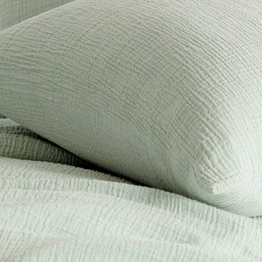 Bettwäsche aus Musselin - sanft, atmungsaktiv & pflegeleicht (Pastel Green)