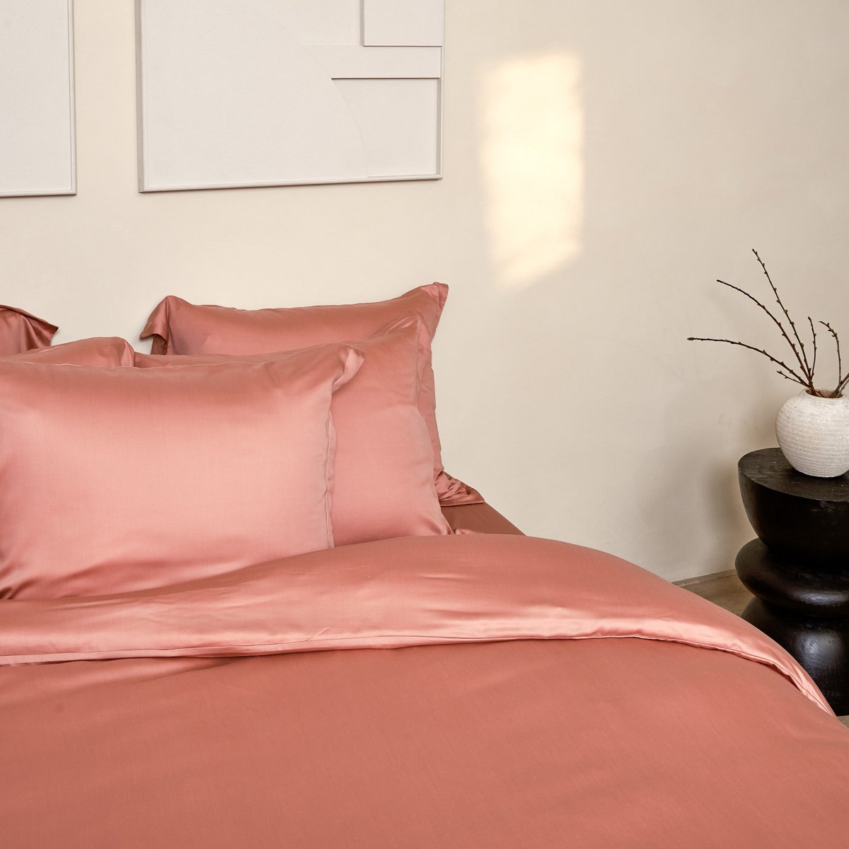 Kissenbezug TENCEL™ Satin - seidig weich & hautfreundlich (Terra Pink)